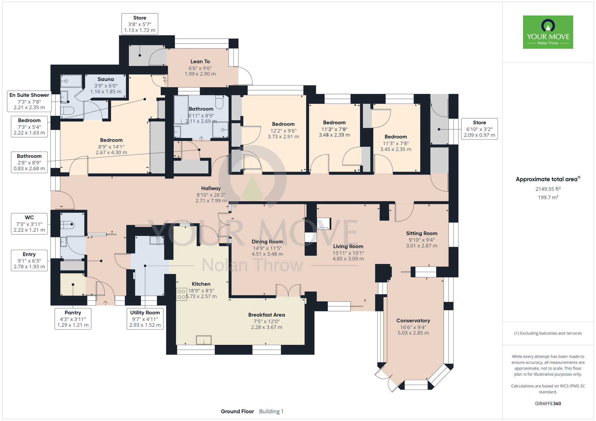 Floorplan of 4 bedroom Detached Bungalow for sale, Great Lane, Bugbrooke, Northampton, NN7