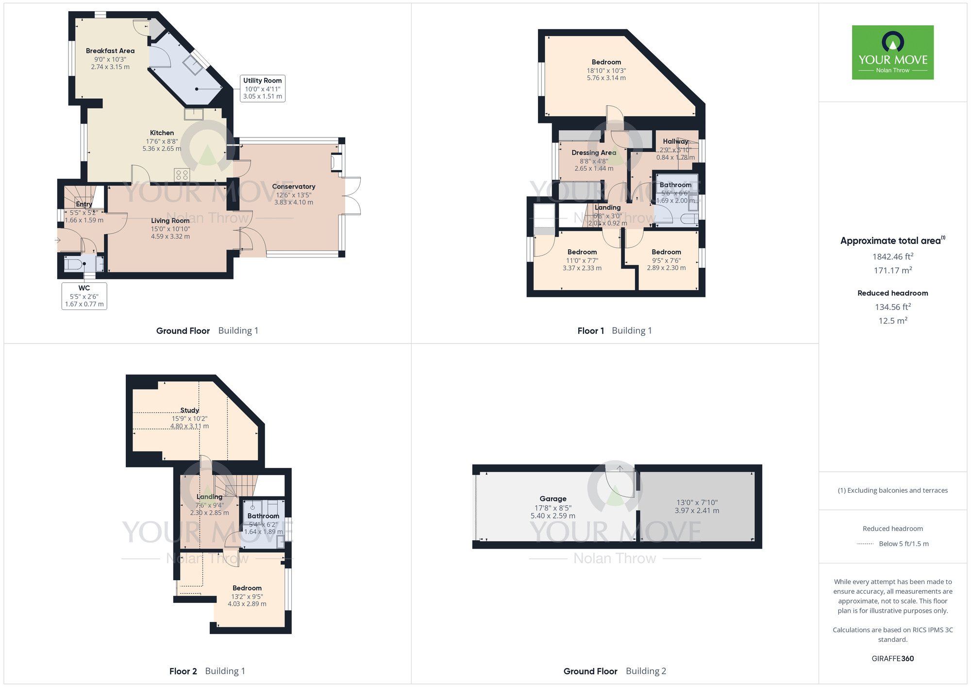 Floorplan of 4 bedroom Detached House for sale, Anjou Court, Duston, Northamptonshire, NN5