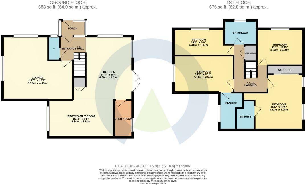 Floorplan of 4 bedroom Detached House for sale, Poitiers Court, Duston, Northamptonshire, NN5