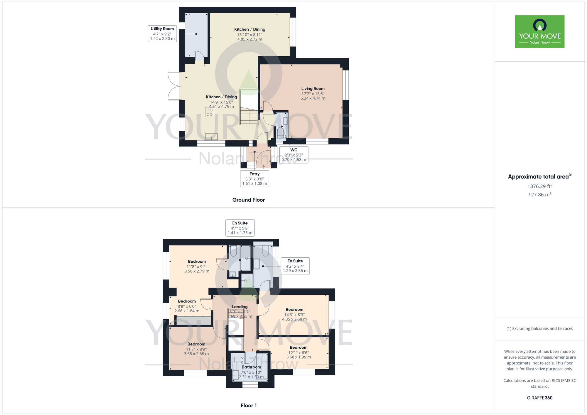 Floorplan of 4 bedroom Detached House for sale, Poitiers Court, Duston, Northamptonshire, NN5