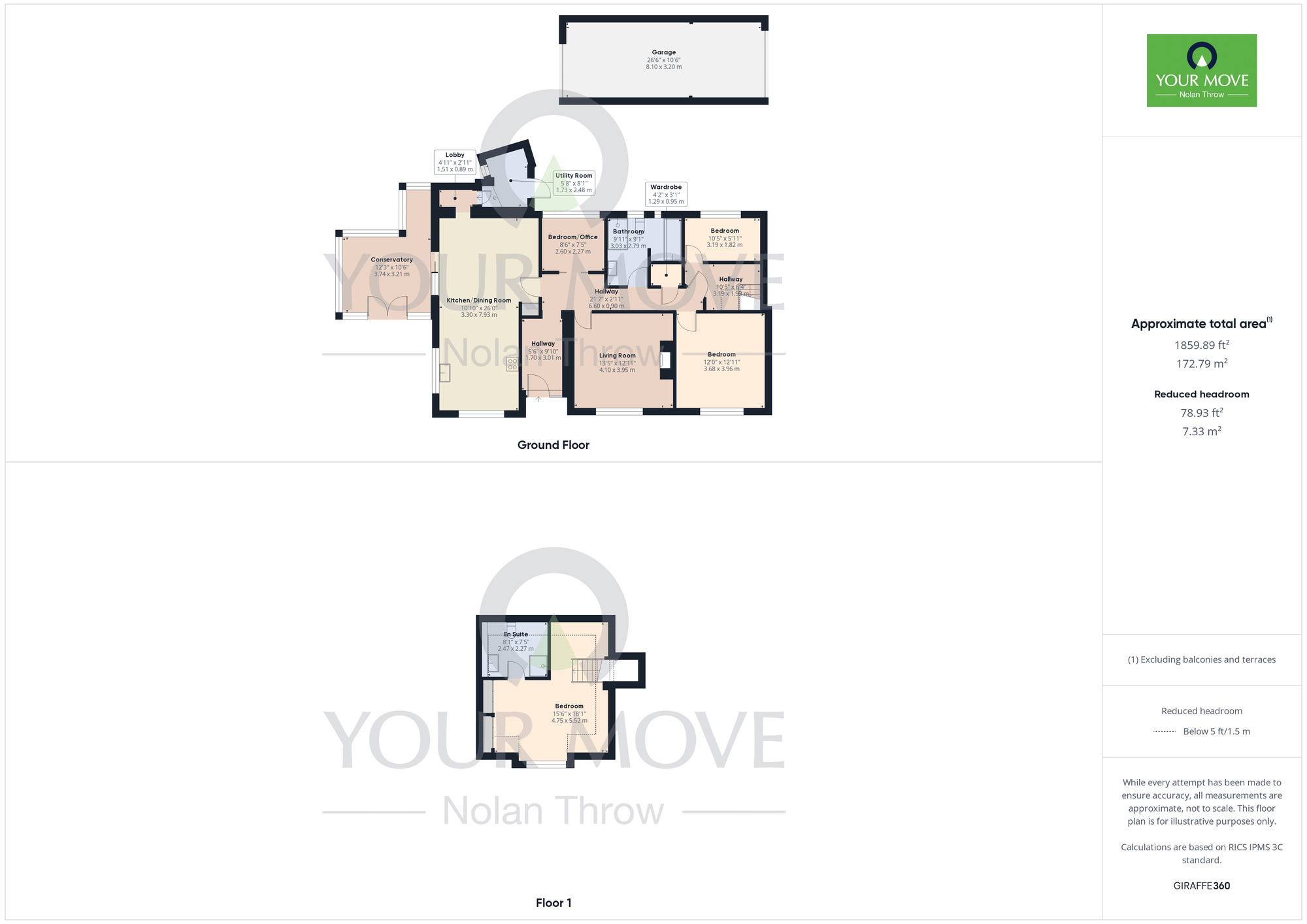 Floorplan of 4 bedroom Detached Bungalow for sale, The Bartons Close, Dallington, Northamptonshire, NN5