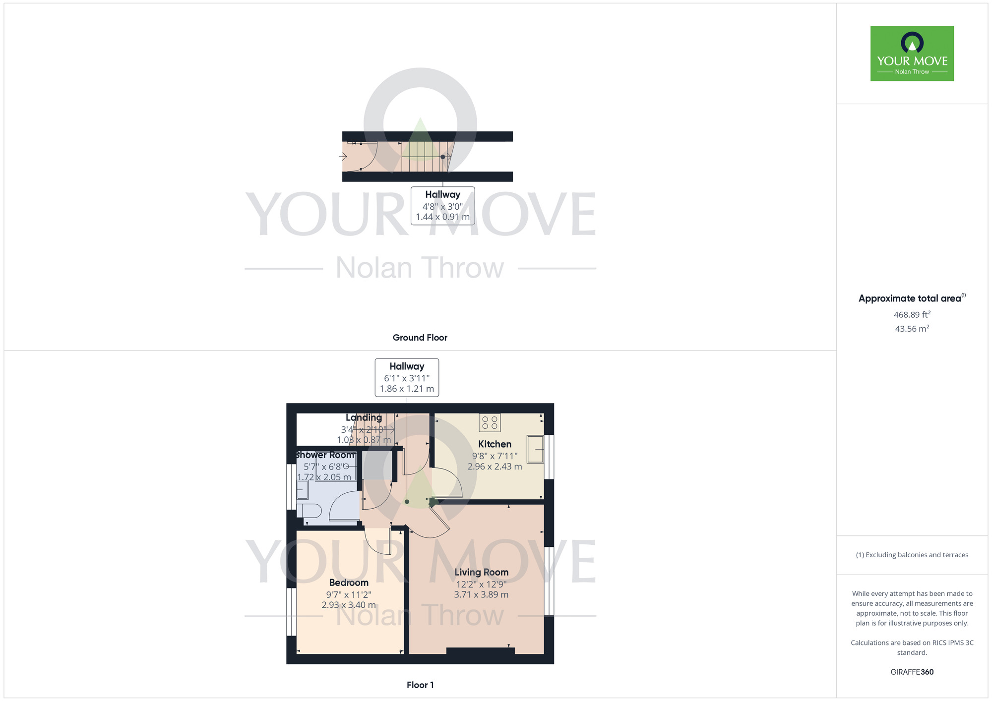 Floorplan of 1 bedroom  Flat for sale, Beechwood Road, Duston, Northamptonshire, NN5