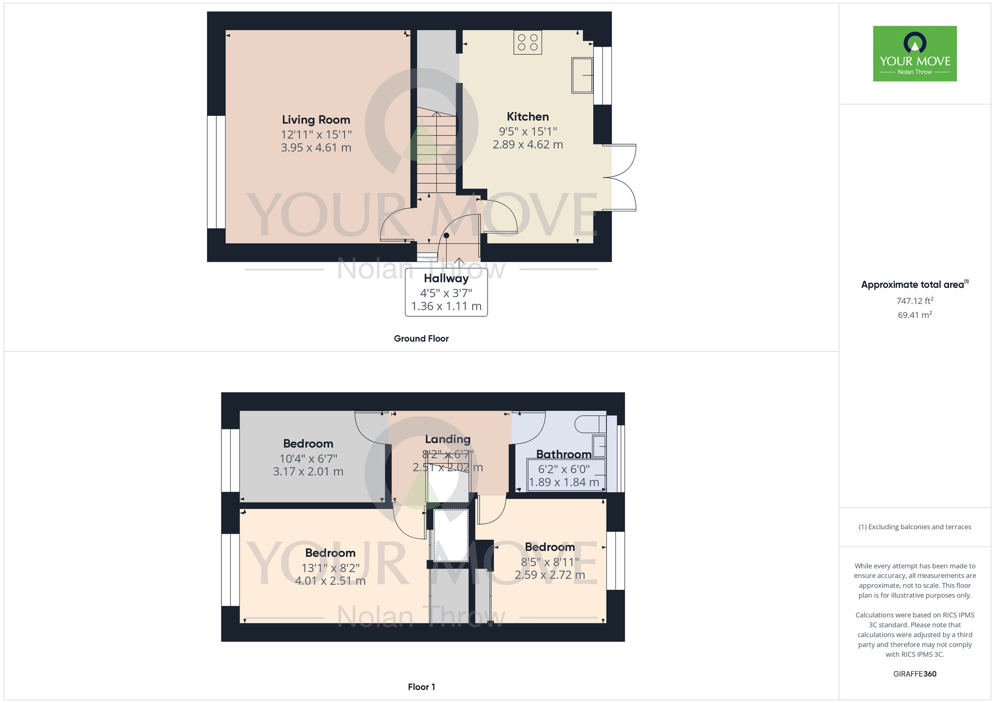 Floorplan of 3 bedroom Semi Detached House for sale, Smither Way, Bugbrooke, Northamptonshire, NN7