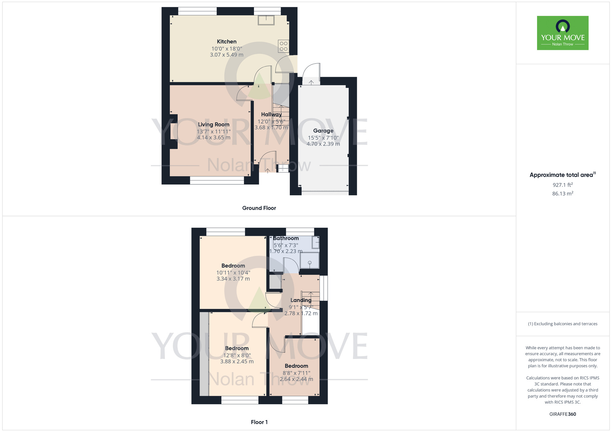 Floorplan of 3 bedroom Semi Detached House for sale, Firsview Drive, Duston, Northamptonshire, NN5