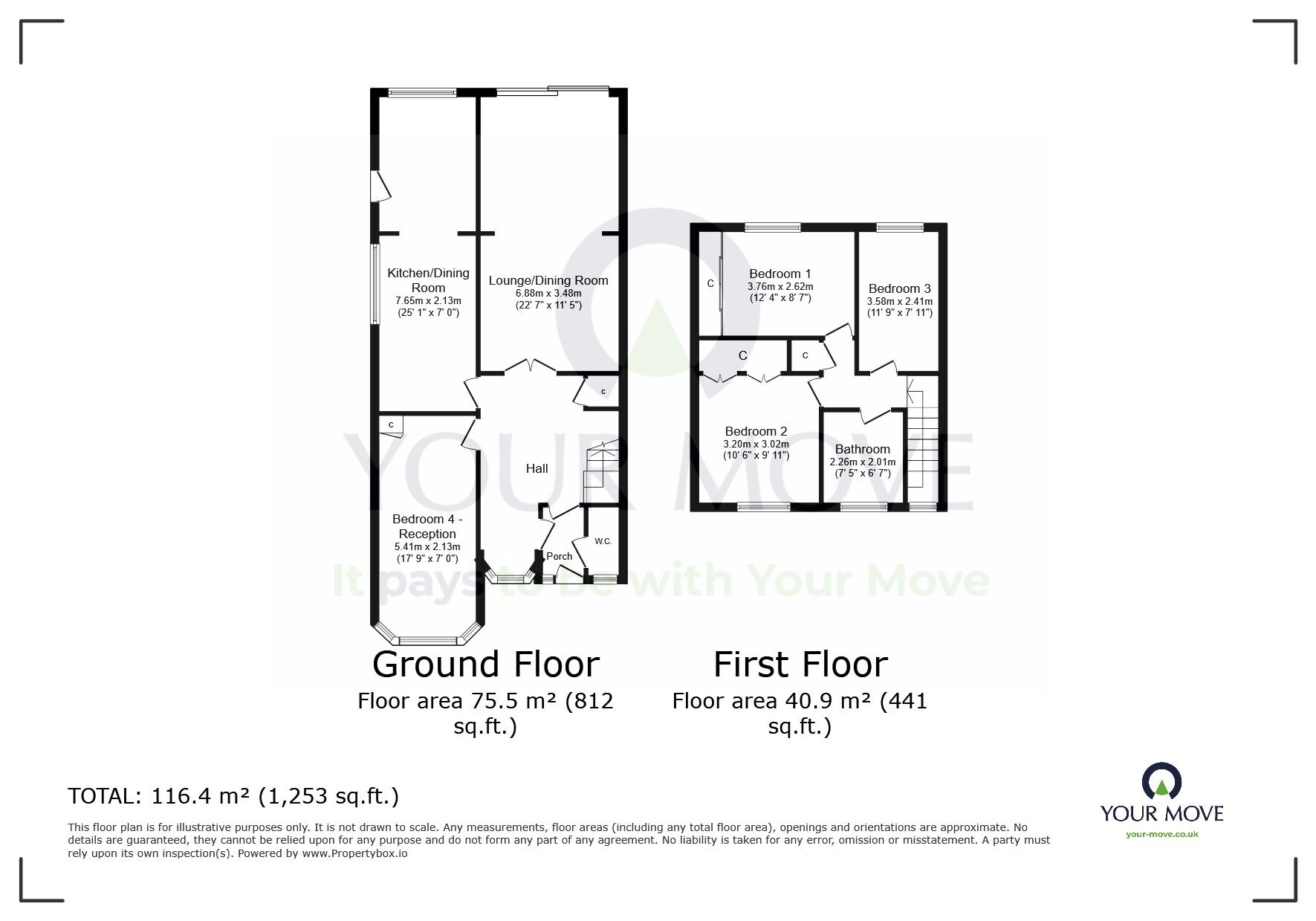 Floorplan of 3 bedroom Detached House for sale, Middleton Drive, Eastbourne, East Sussex, BN23