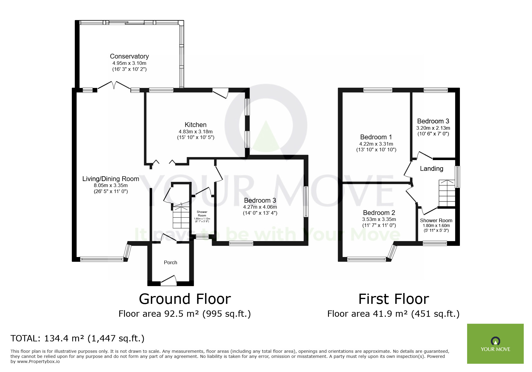 Floorplan of 4 bedroom Semi Detached House for sale, Churchdale Road, Eastbourne, East Sussex, BN22