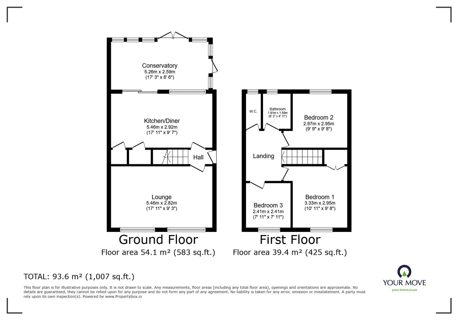 Floorplan of 3 bedroom Semi Detached House for sale, Anson Close, Eastbourne, East Sussex, BN23