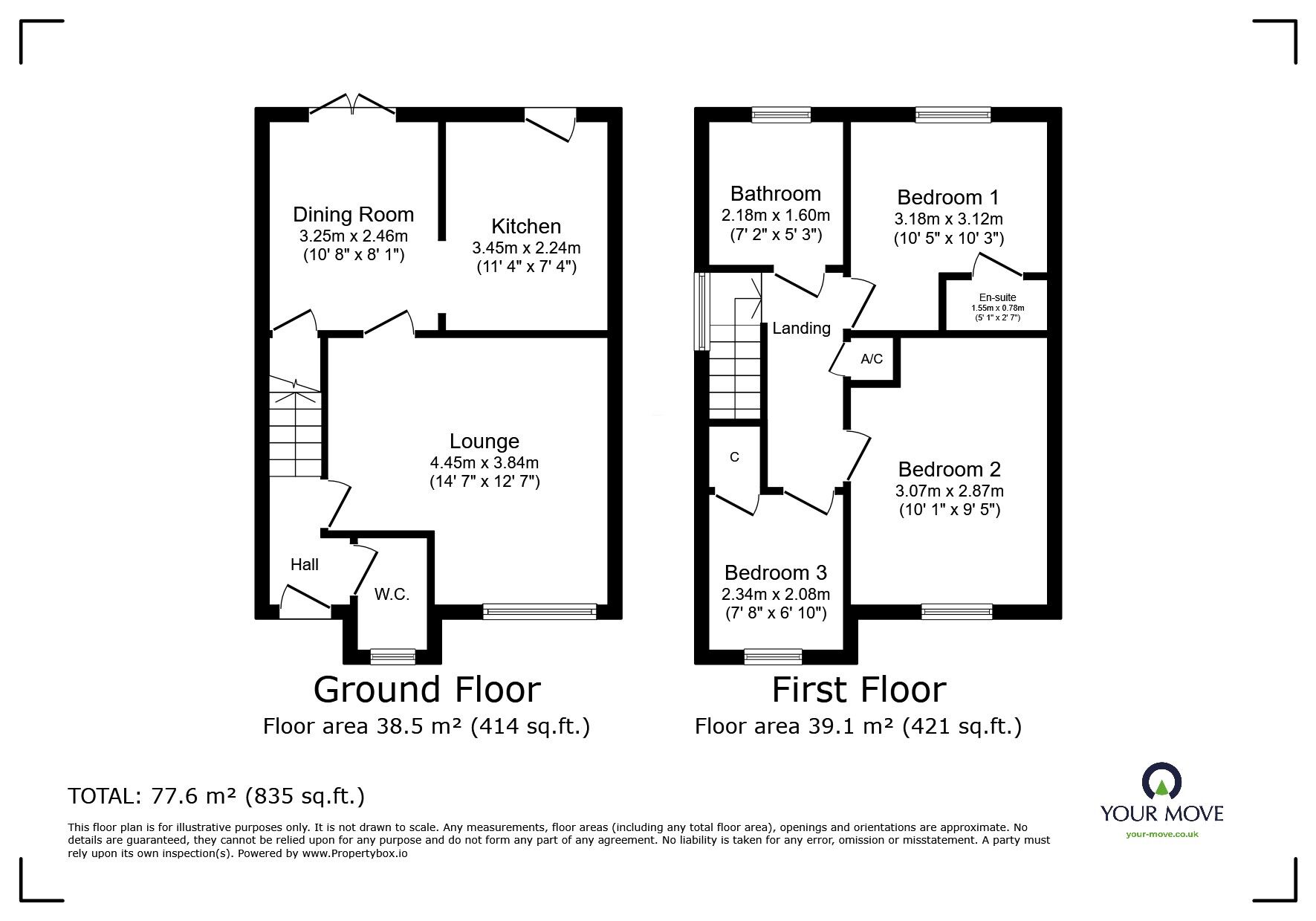 Floorplan of 3 bedroom Semi Detached House for sale, Samoa Way, Eastbourne, East Sussex, BN23