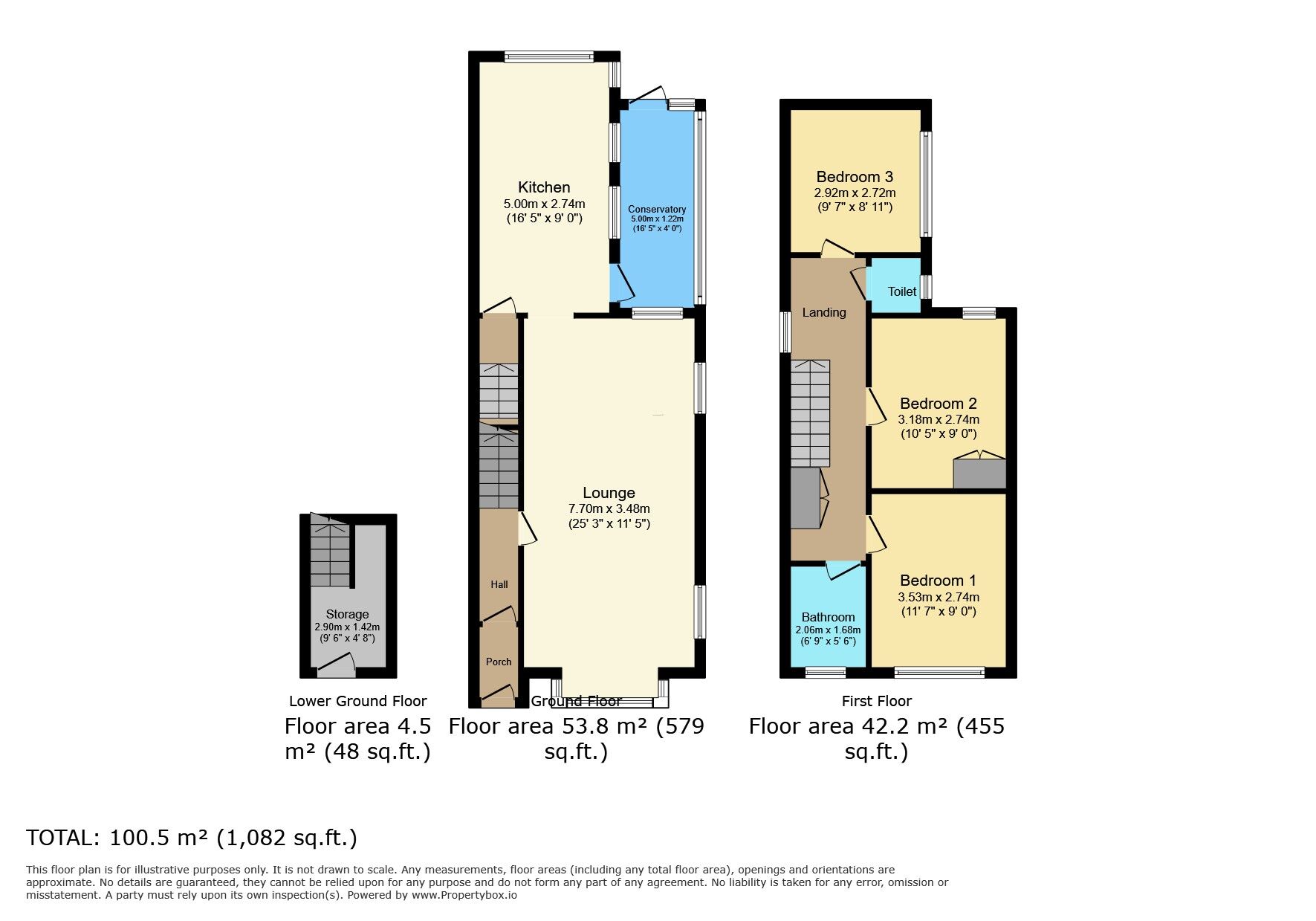 Floorplan of 3 bedroom Detached House for sale, Myrtle Road, Eastbourne, East Sussex, BN22