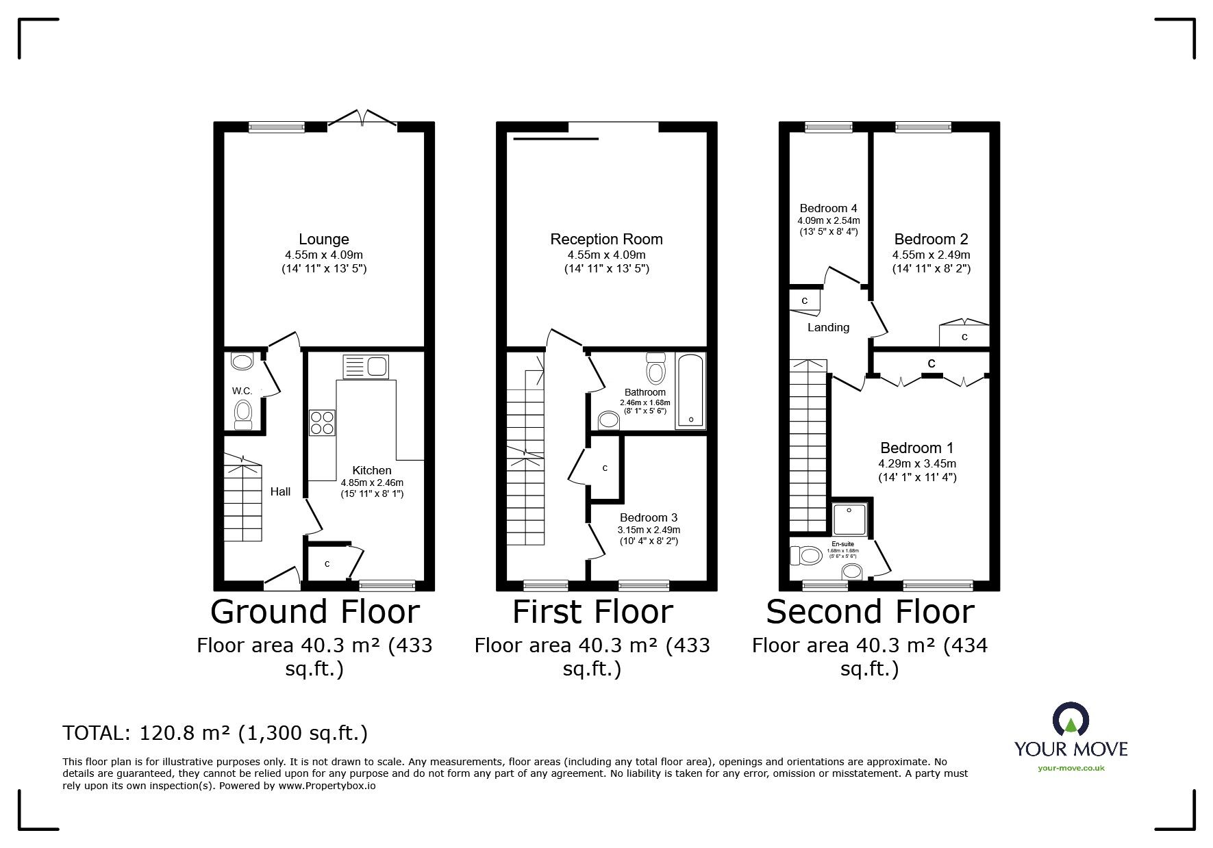 Floorplan of 4 bedroom Semi Detached House for sale, Wakehurst Road, Eastbourne, East Sussex, BN22