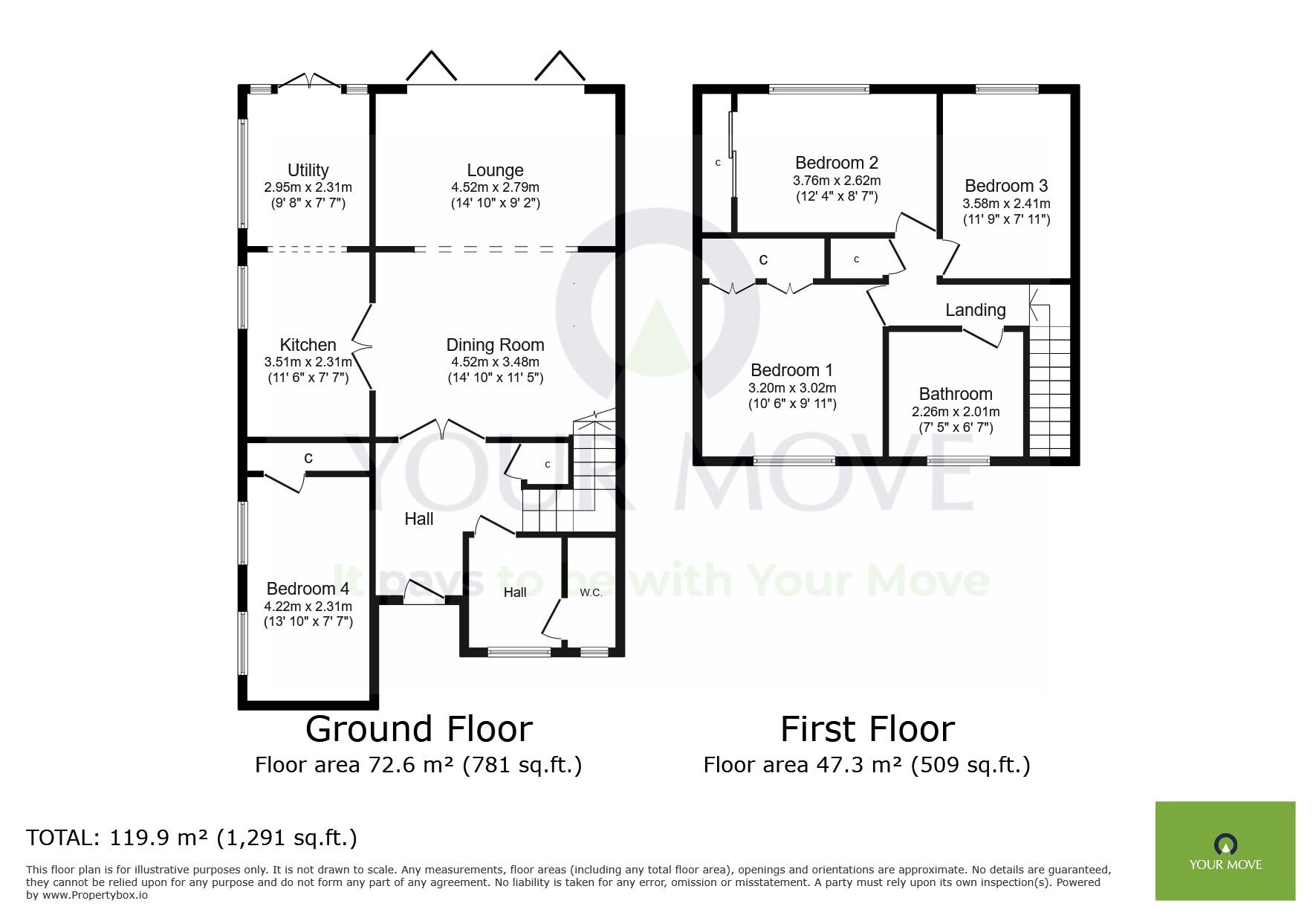 Floorplan of 3 bedroom Detached House for sale, Middleton Drive, Eastbourne, East Sussex, BN23