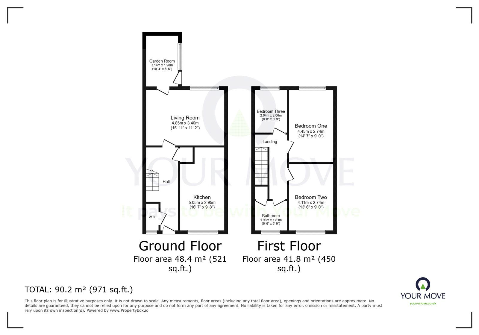 Floorplan of 3 bedroom Mid Terrace House for sale, Hazelwood Avenue, Eastbourne, East Sussex, BN22