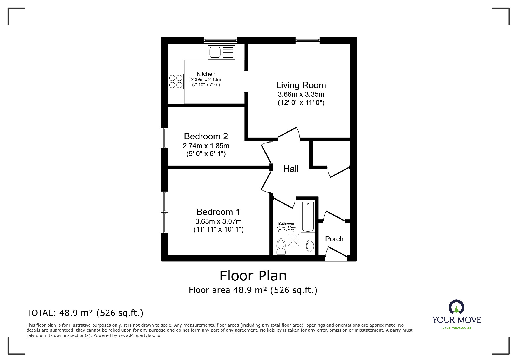 Floorplan of 2 bedroom  Flat to rent, Sages Lea, Woodbury Salterton, Exeter, EX5