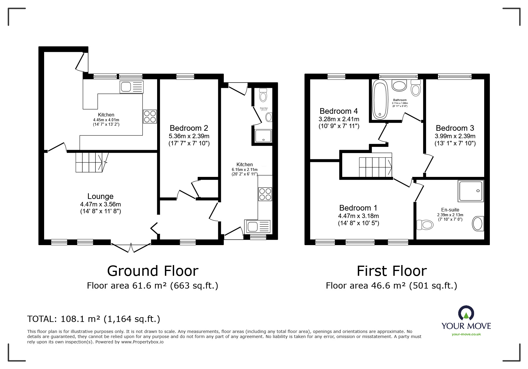 Floorplan of 4 bedroom End Terrace House for sale, Langstone Drive, Exmouth, Devon, EX8