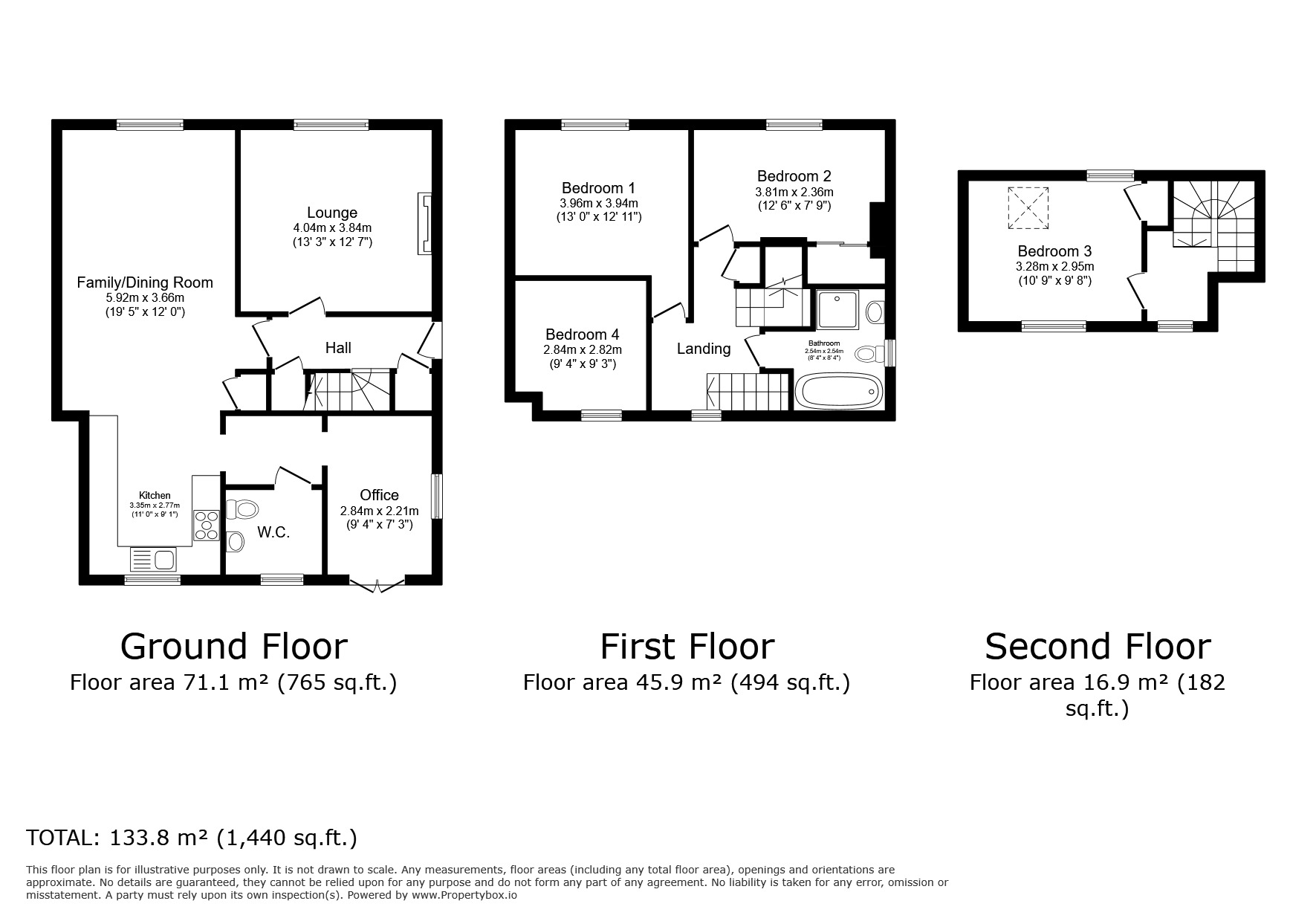 Floorplan of 4 bedroom Semi Detached House for sale, Featherbed Lane, Exmouth, Devon, EX8