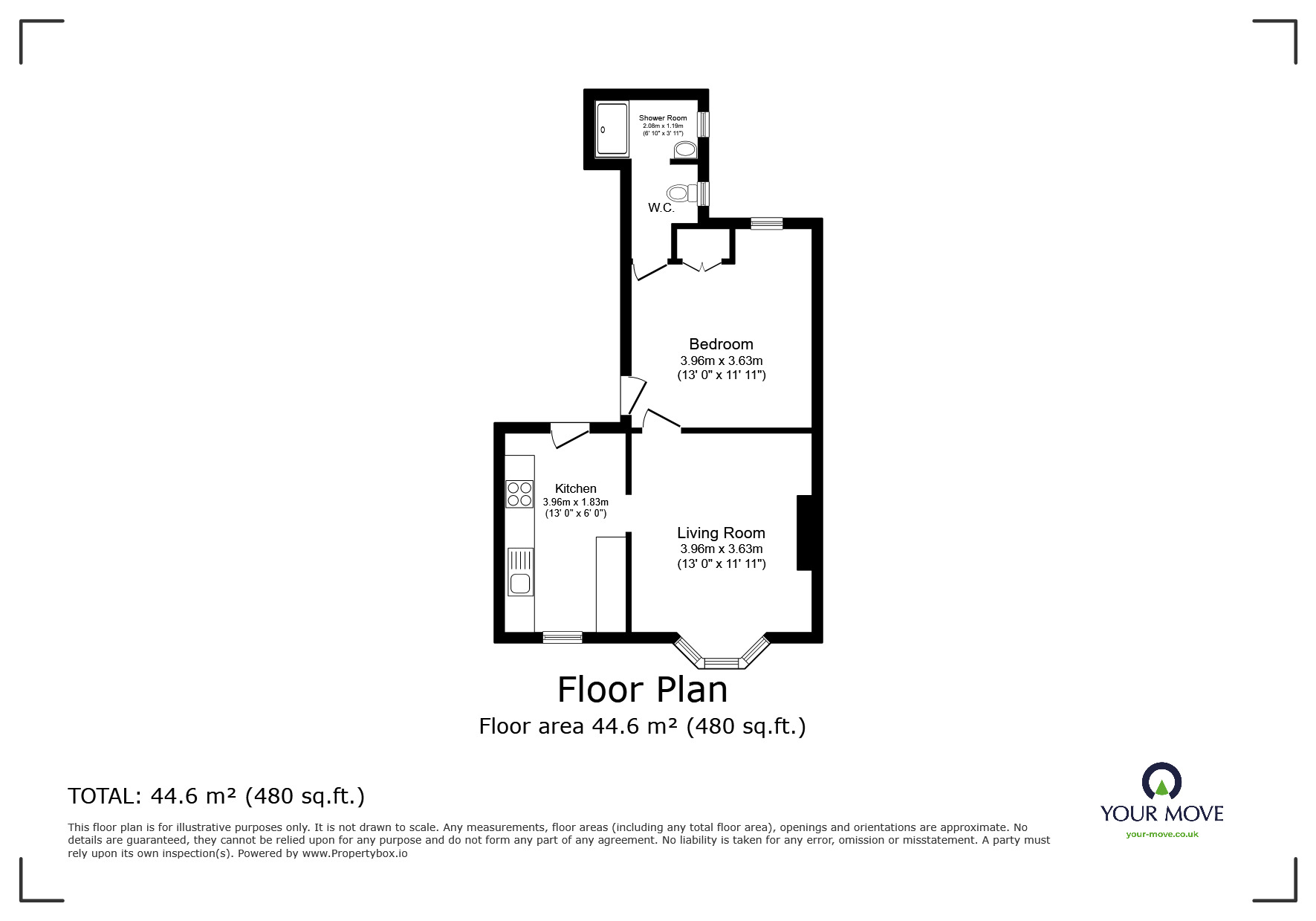 Floorplan of 1 bedroom  Flat to rent, Morton Road, Exmouth, Devon, EX8