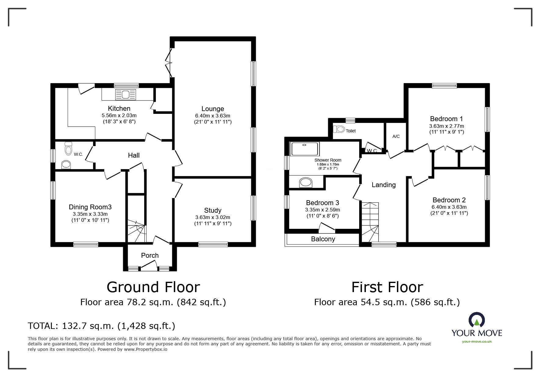 Floorplan of 3 bedroom Detached House for sale, Douglas Avenue, Exmouth, Devon, EX8