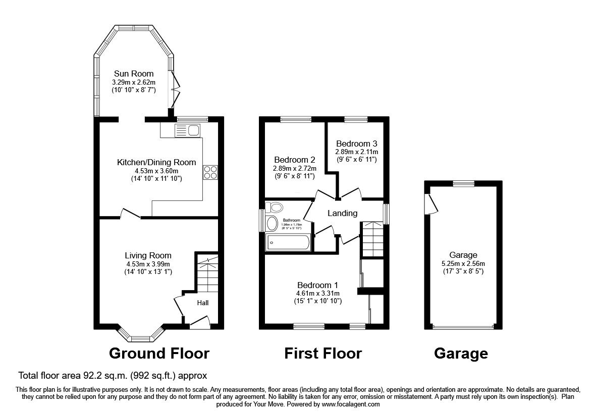 Floorplan of 3 bedroom Detached House for sale, Mayfield, Goole, DN14