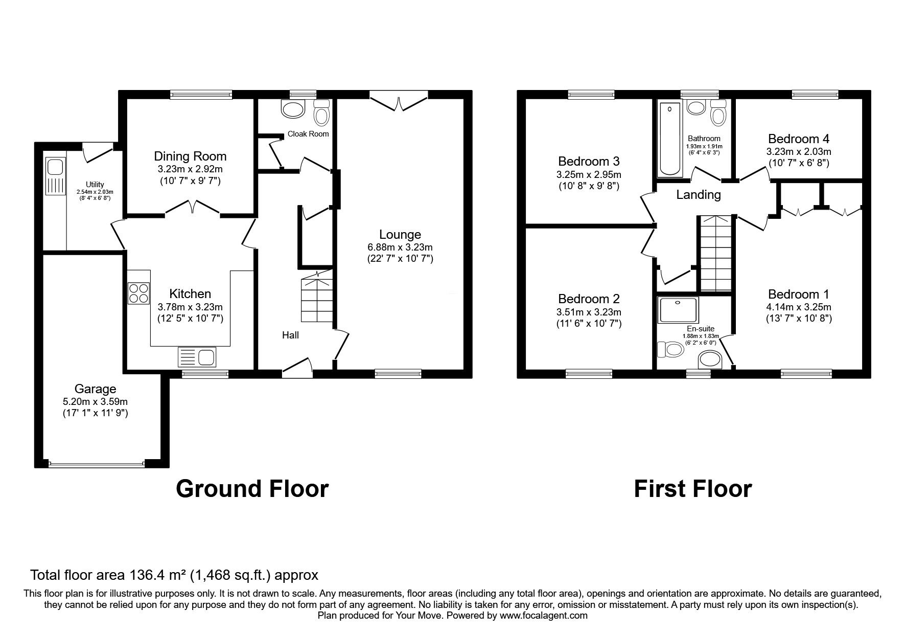 Floorplan of 4 bedroom Detached House for sale, High Street, Rawcliffe, Goole, DN14