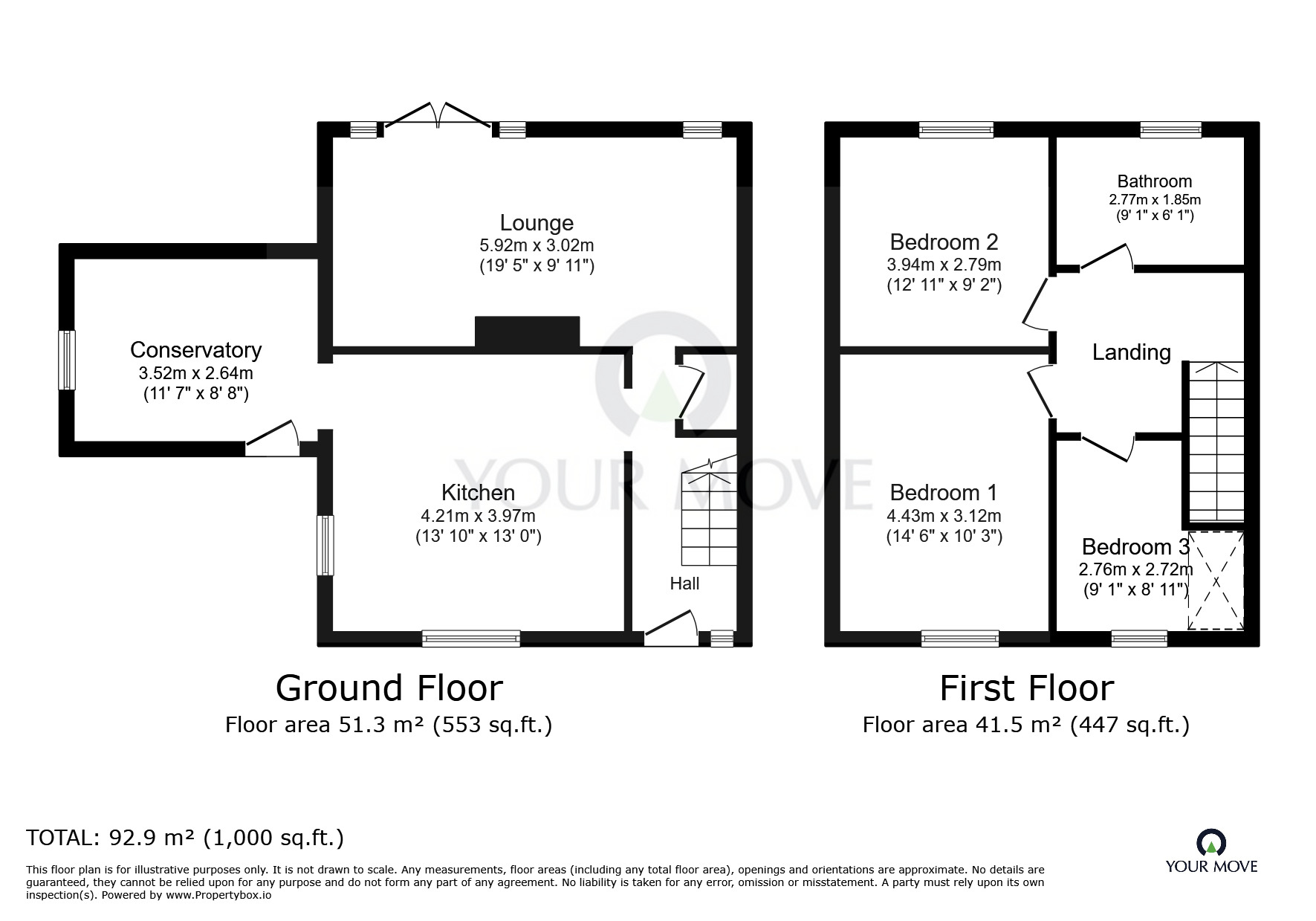 Floorplan of 3 bedroom Semi Detached House for sale, Empson Avenue, Goole, East Yorkshire, DN14