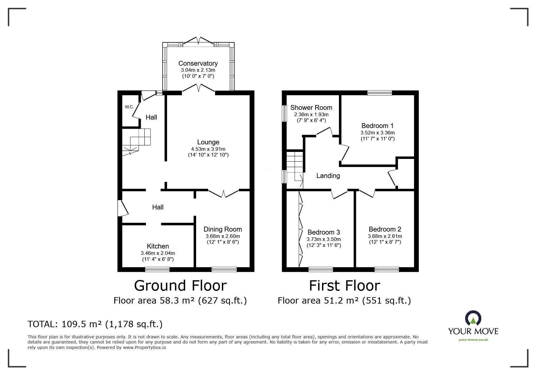 Floorplan of 3 bedroom End Terrace House for sale, High Street, Swinefleet, Goole, DN14