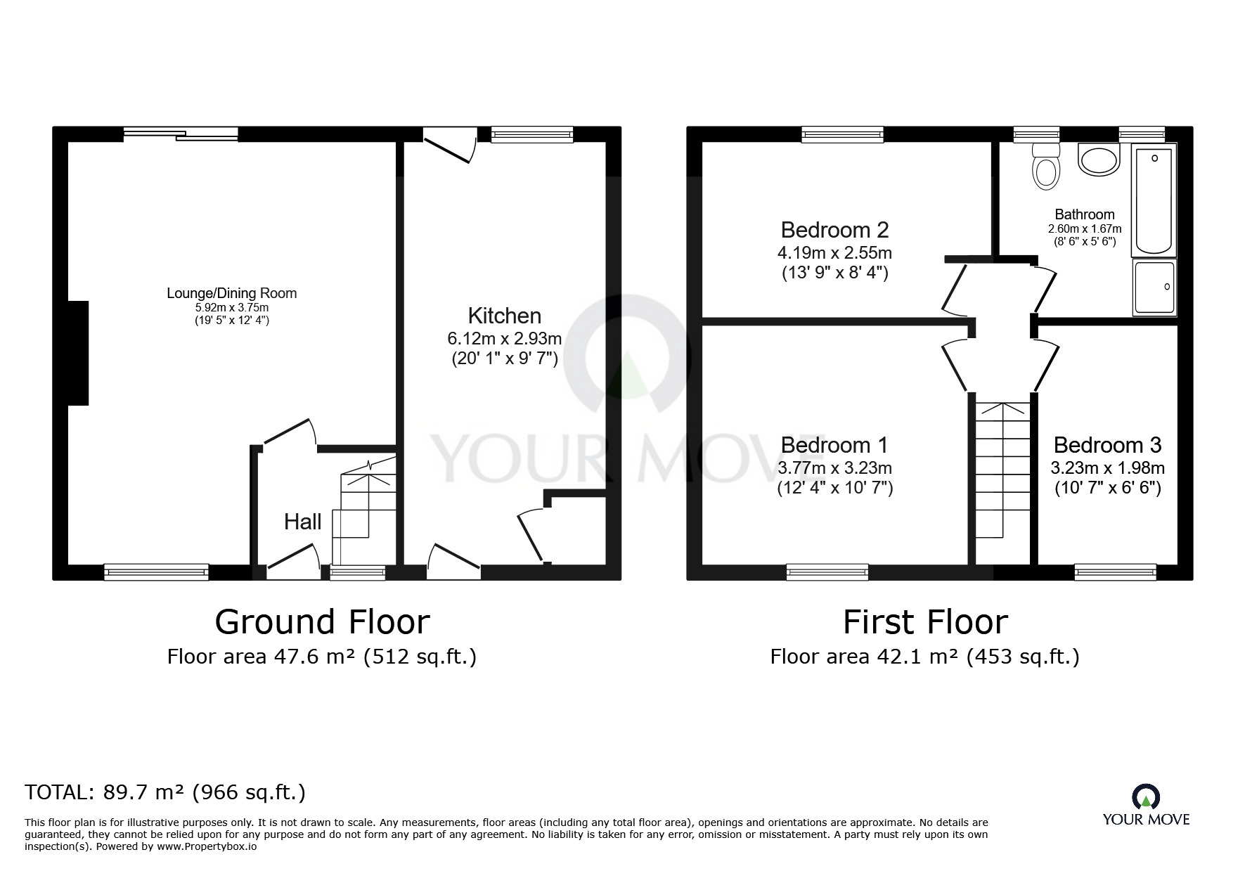 Floorplan of 3 bedroom End Terrace House for sale, Murham Avenue, Goole, DN14