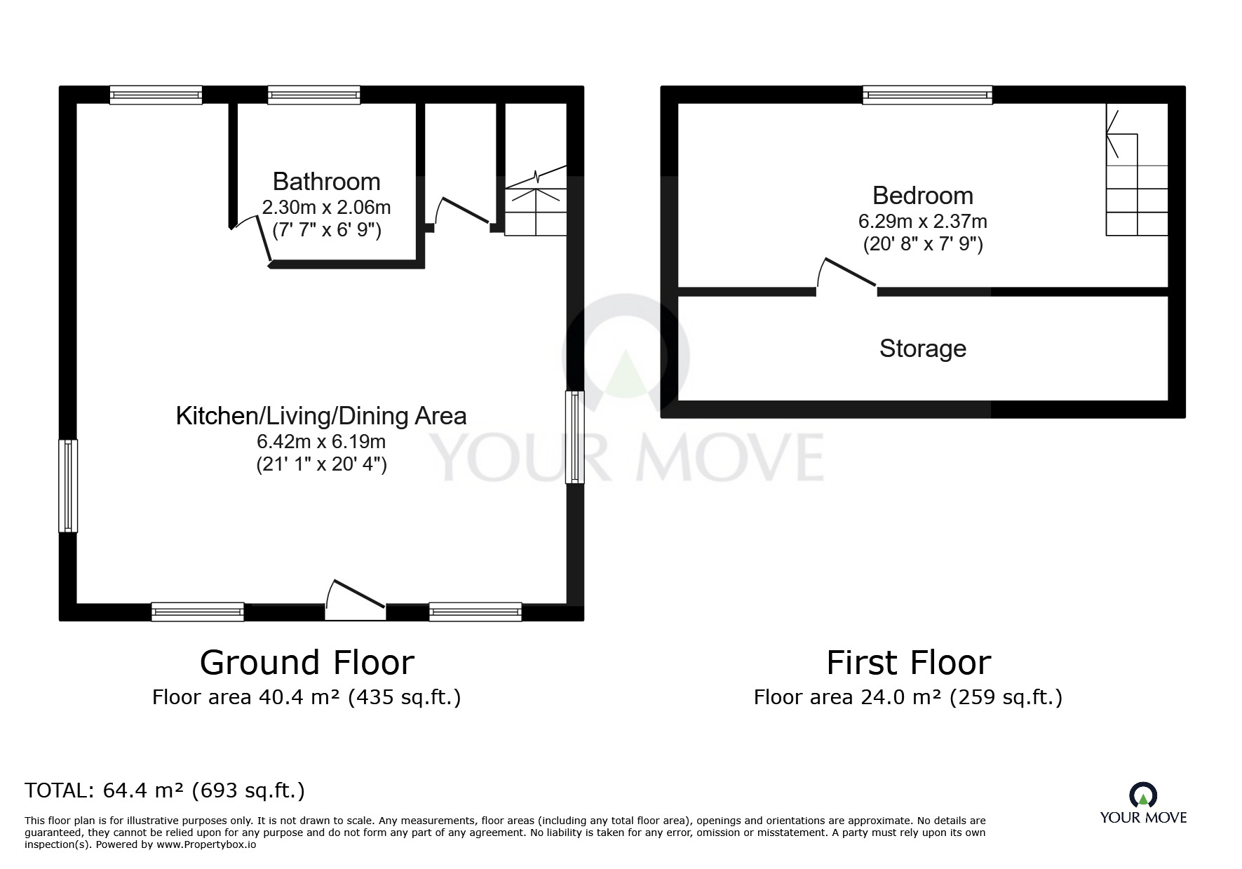 Floorplan of 1 bedroom Detached House for sale, Asselby, Goole, DN14