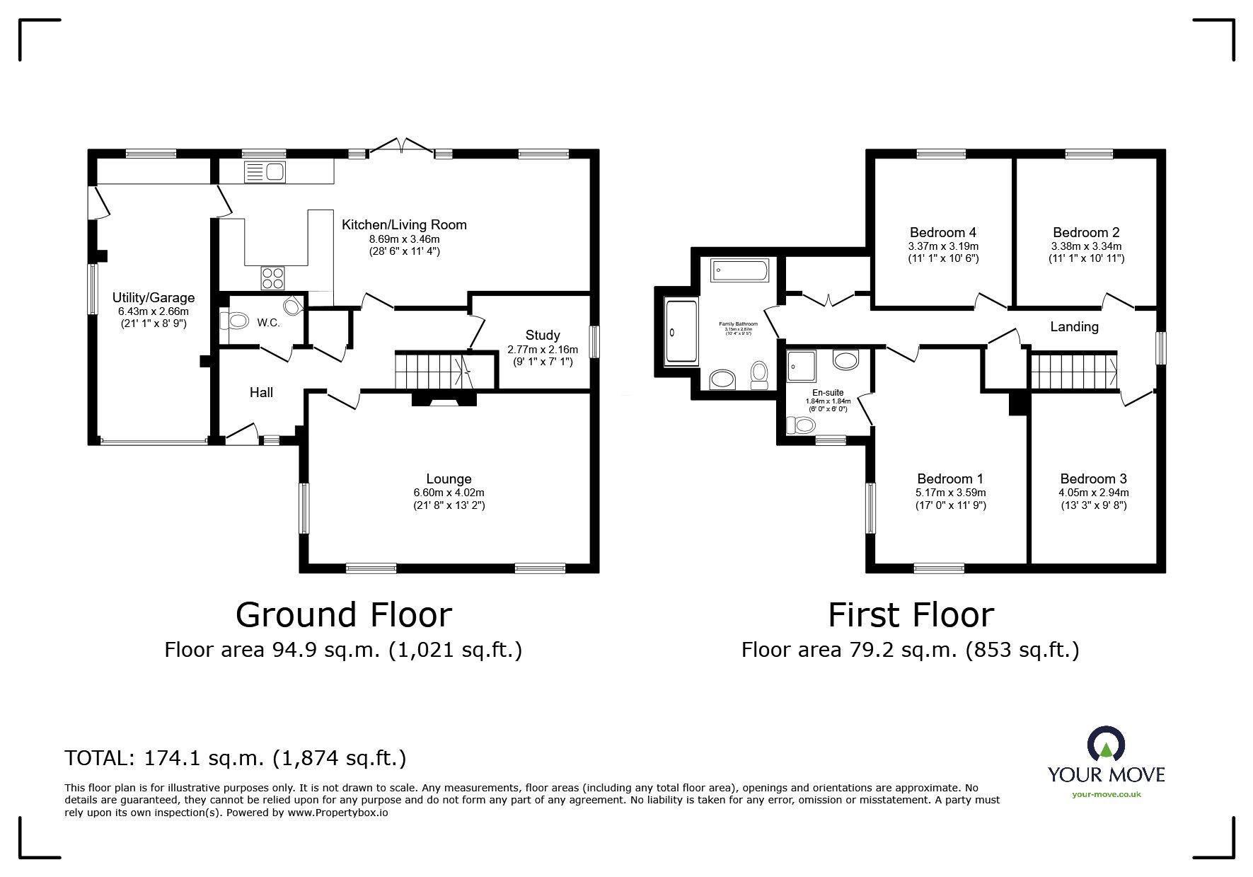 Floorplan of 4 bedroom Detached House for sale, Millstone Garth, Howden, DN14