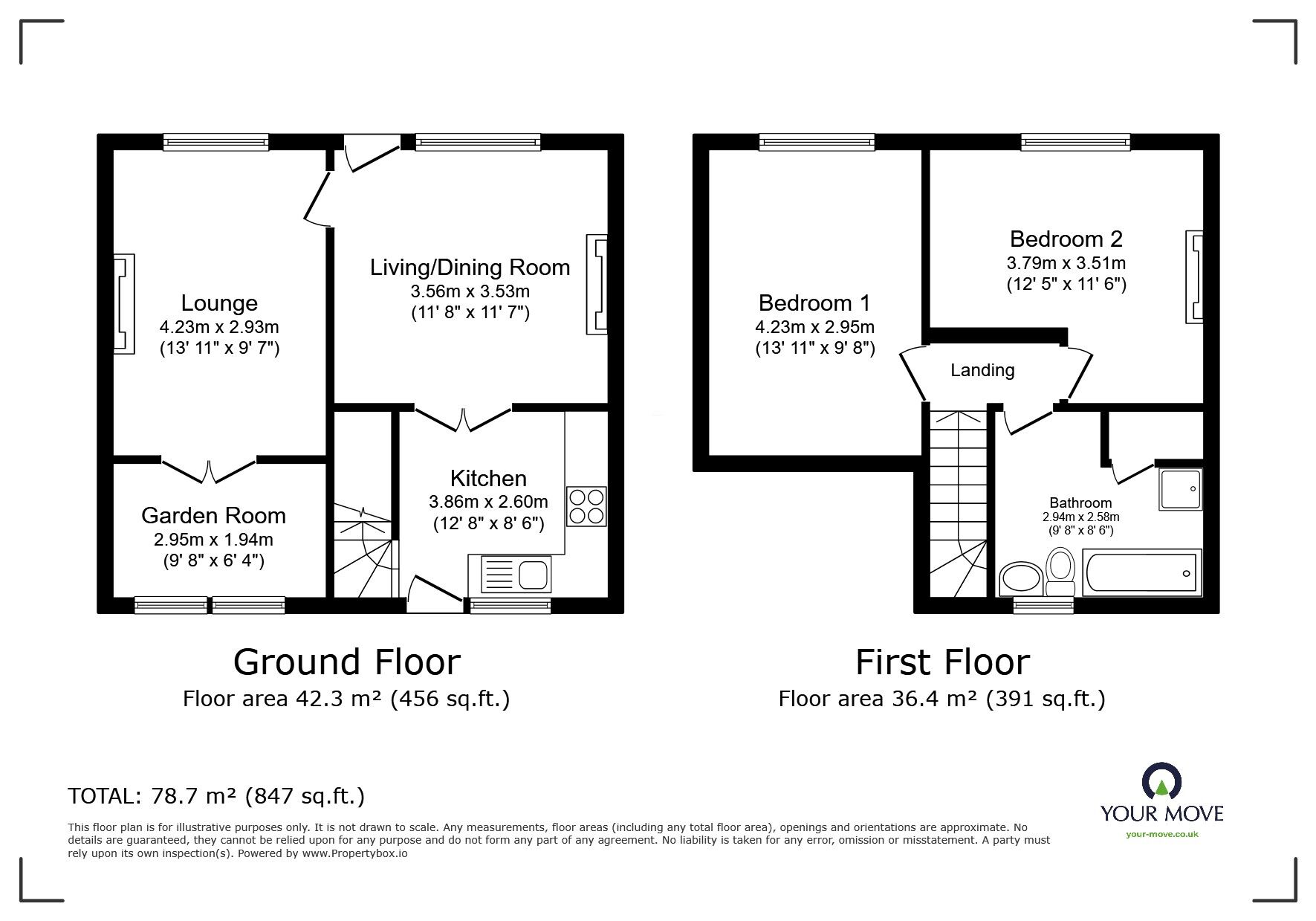 Floorplan of 2 bedroom Semi Detached House for sale, High Street, Hook, East  Yorkshire, DN14