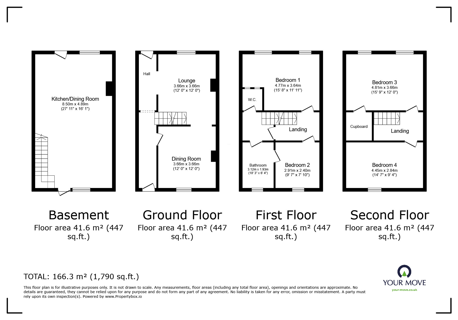 Floorplan of 4 bedroom Mid Terrace House for sale, Hook Road, Goole, DN14