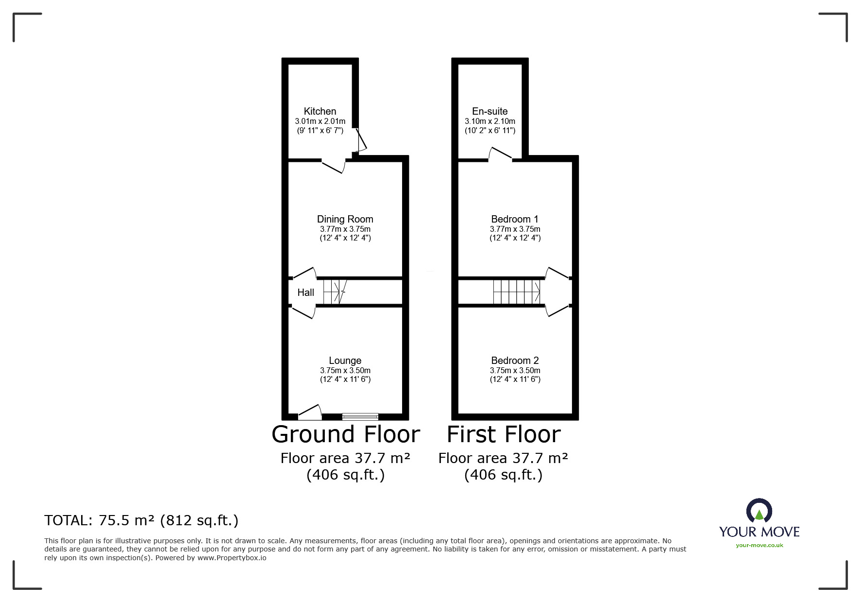 Floorplan of 2 bedroom Mid Terrace House to rent, Gordon Street, Goole, East Riding of Yorkshi, DN14