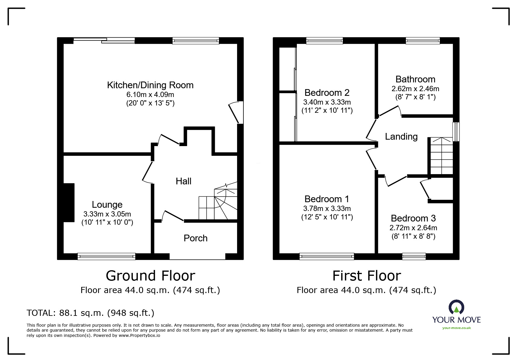 Floorplan of 3 bedroom Semi Detached House for sale, Western Road, Goole, DN14