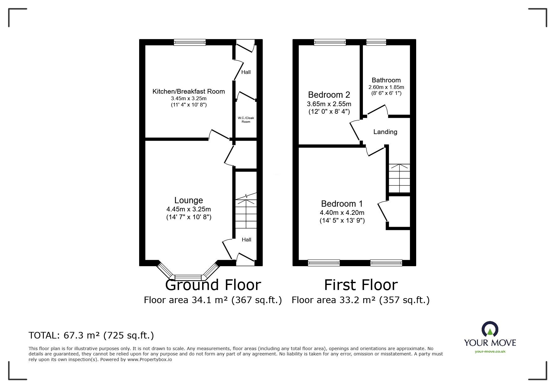 Floorplan of 2 bedroom Mid Terrace House for sale, Banks Close, Goole, DN14