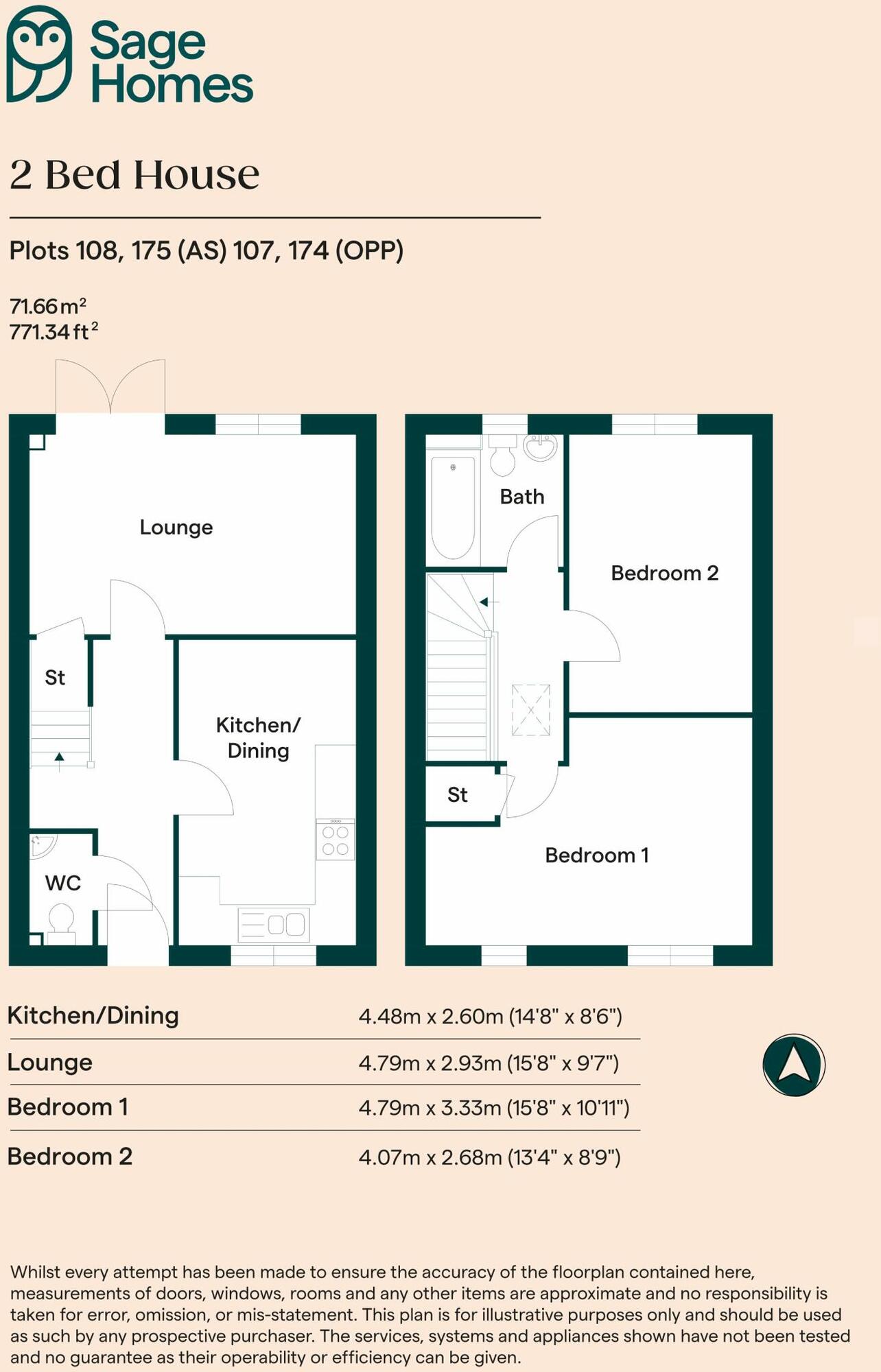 Floorplan of 2 bedroom  House for sale, Shirburn Drive, Howden, Goole, DN14