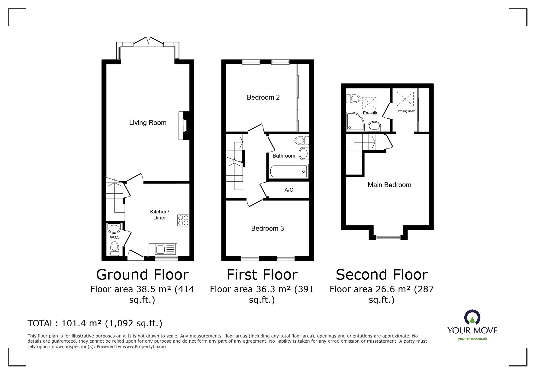 Floorplan of 3 bedroom End Terrace House for sale, Sundrew Avenue, Goole, East Yorkshire, DN14