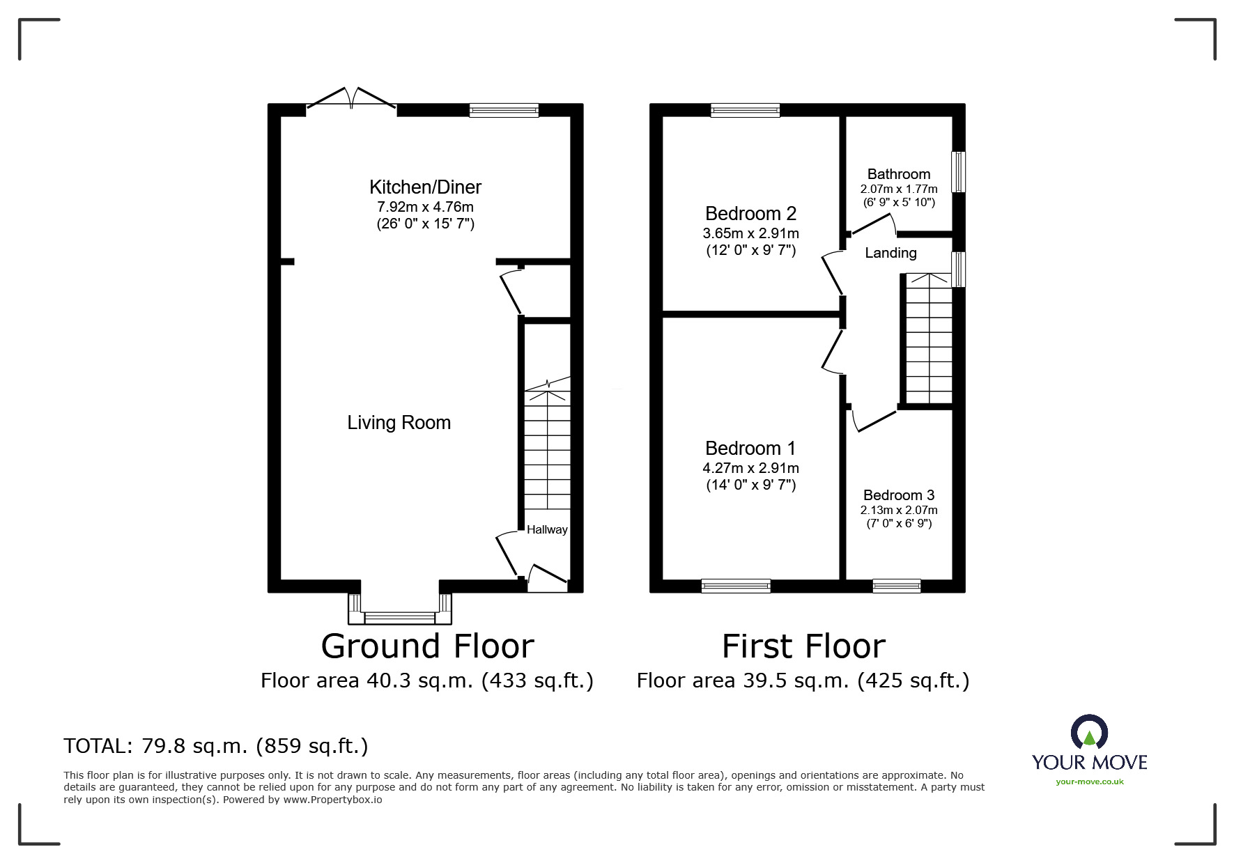 Floorplan of 3 bedroom Detached House for sale, Broompark Road, Goole, East  Yorkshire, DN14