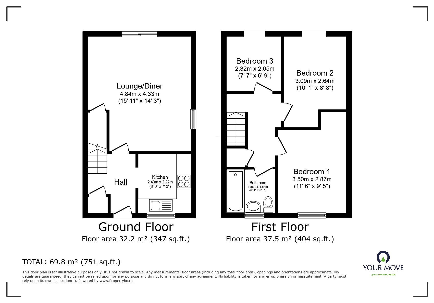 Floorplan of 3 bedroom Semi Detached House for sale, Broompark Road, Goole, DN14