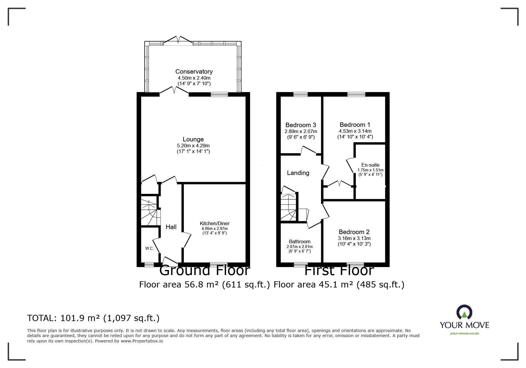 Floorplan of 3 bedroom End Terrace House for sale, High Street, Hook, East  Yorkshire, DN14