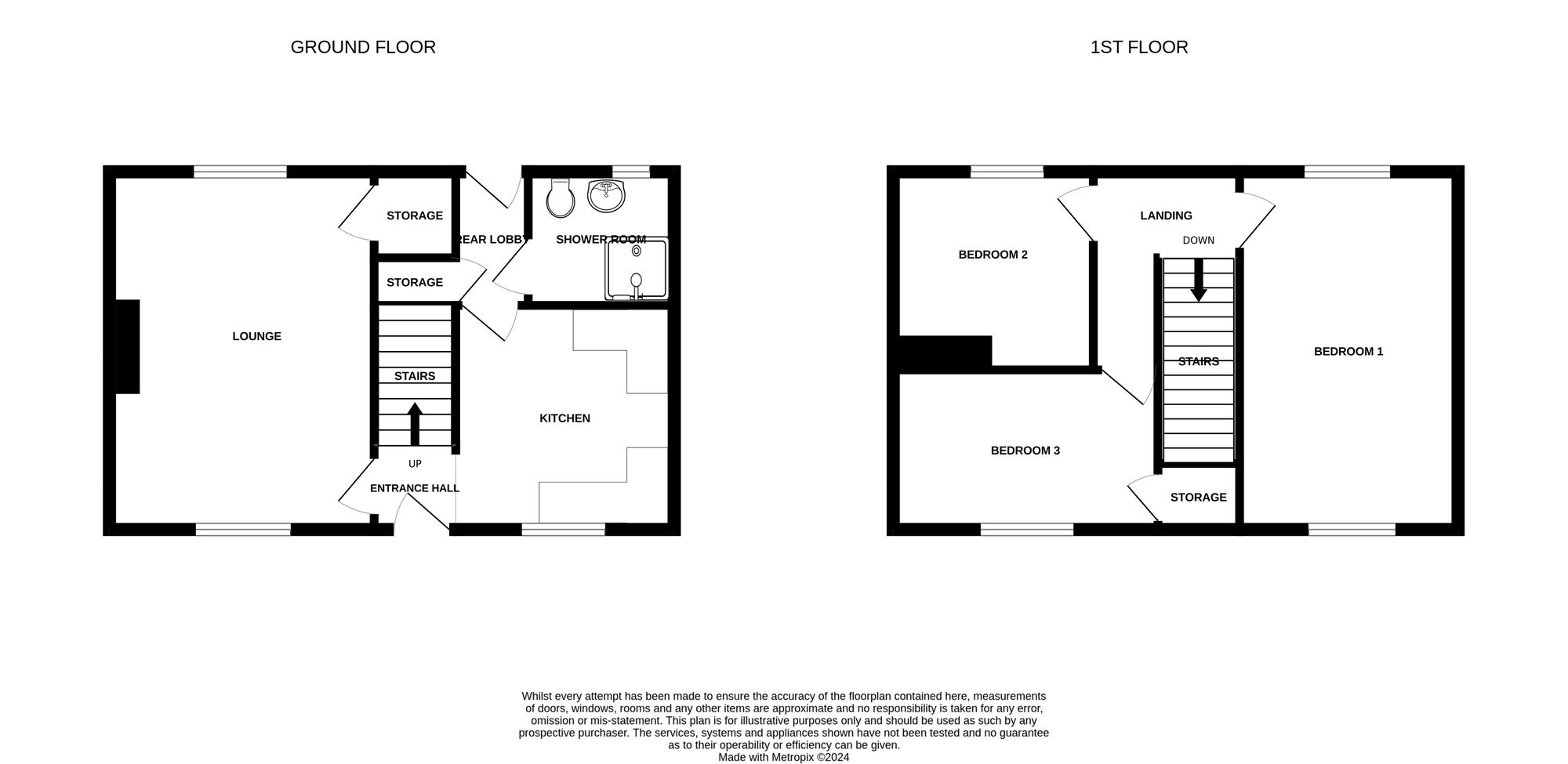 Floorplan of 3 bedroom Mid Terrace House for sale, Newsons Meadow, Lowestoft, Suffolk, NR32