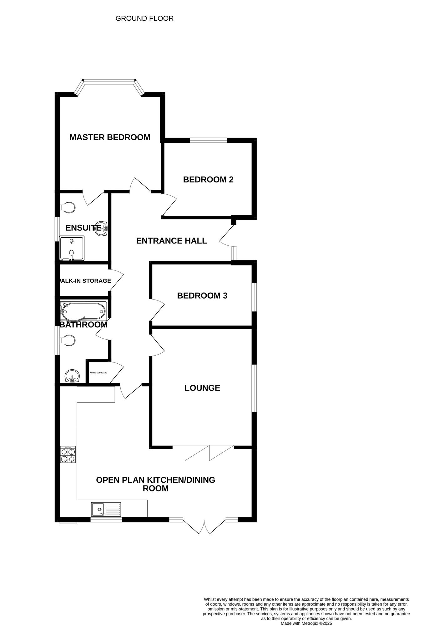 Floorplan of 3 bedroom Detached Bungalow for sale, Gunton Drive, Lowestoft, Suffolk, NR32