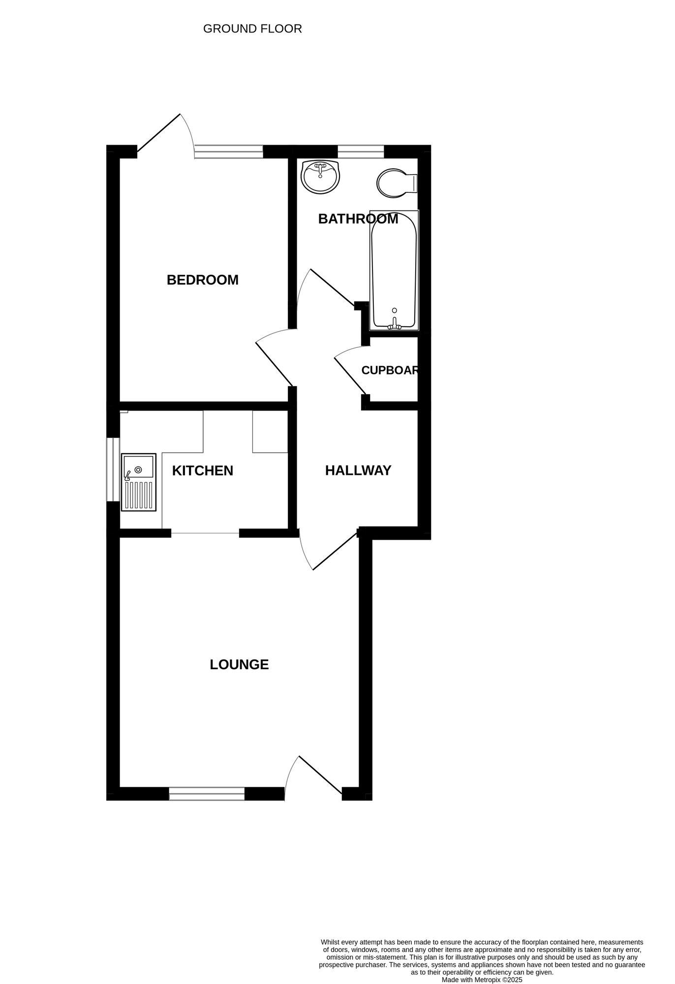 Floorplan of 1 bedroom  Flat for sale, The Croft, Lowestoft, Suffolk, NR32