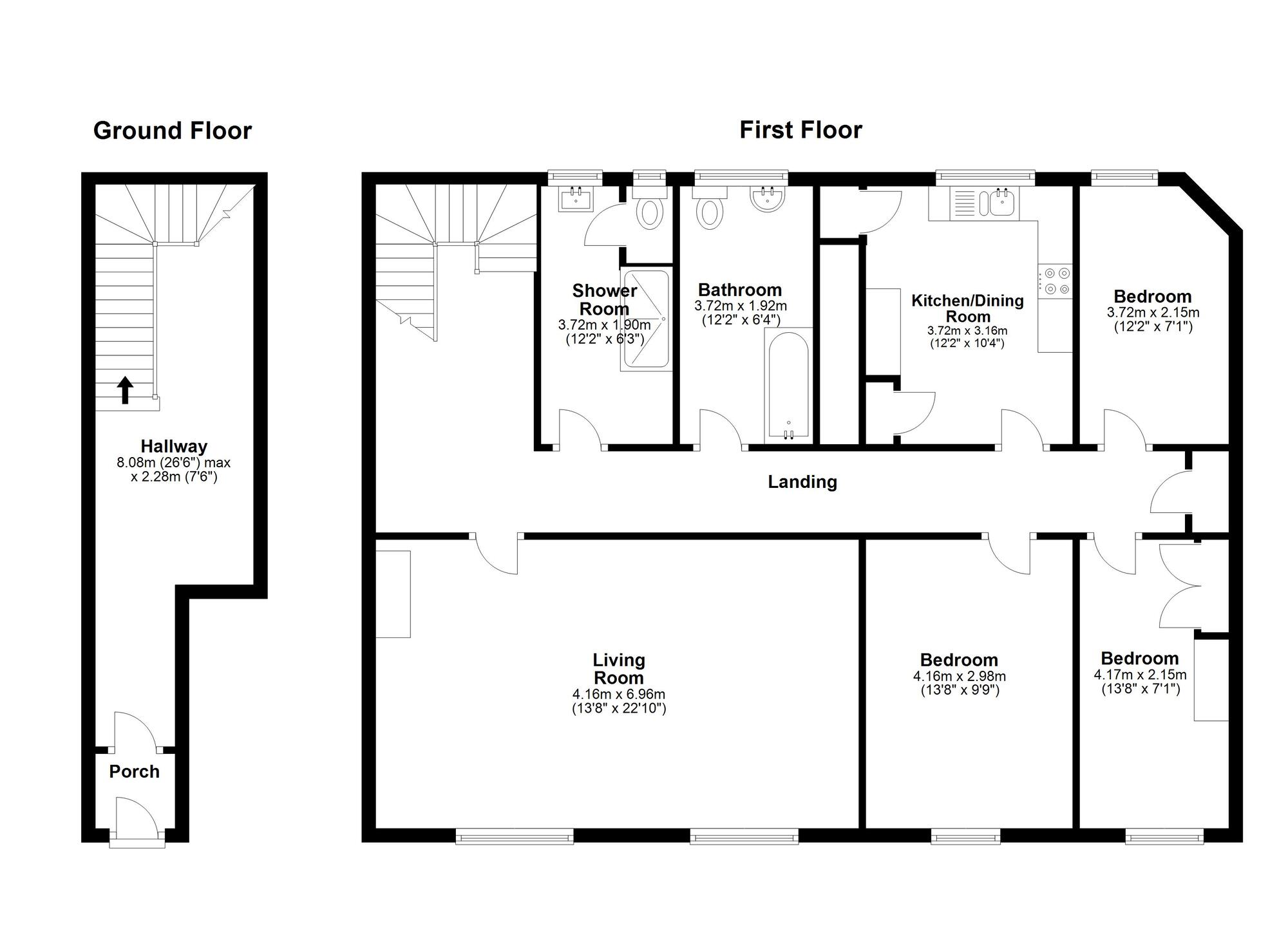 Floorplan of 3 bedroom  Flat to rent, Imperial Buildings, Houghton Le Spring, DH4