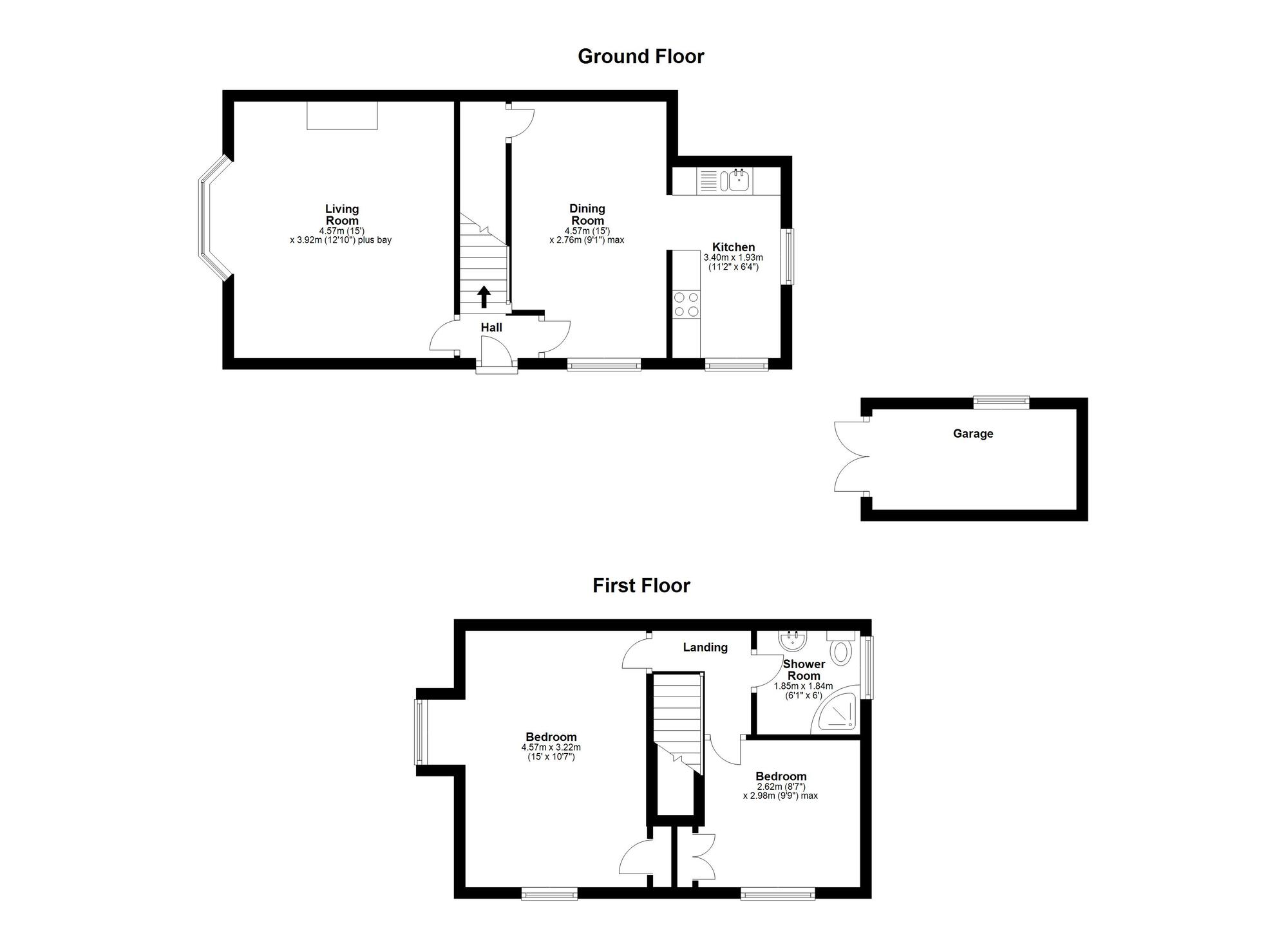 Floorplan of 2 bedroom Semi Detached House for sale, St. Aidans Terrace, Houghton Le Spring, Tyne and Wear, DH4