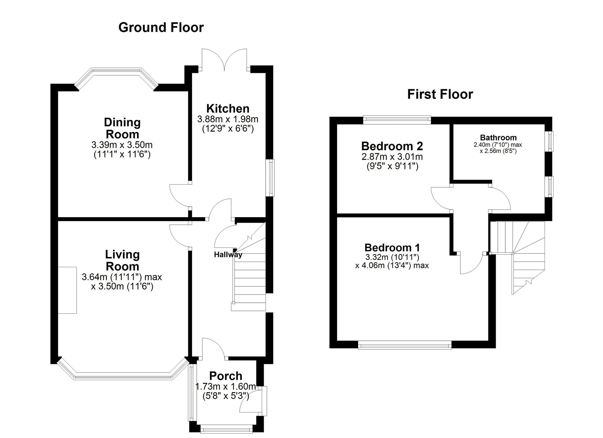 Floorplan of 2 bedroom Semi Detached House for sale, Brookside, Houghton Le Spring, Tyne and Wear, DH5