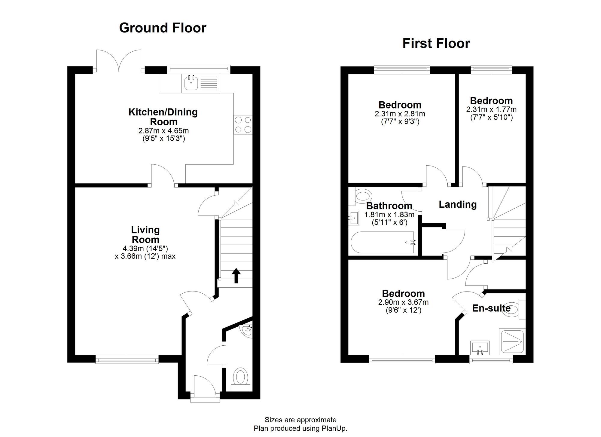 Floorplan of 3 bedroom Semi Detached House for sale, Columbine Court, Hetton-le-Hole, Tyne and Wear, DH5