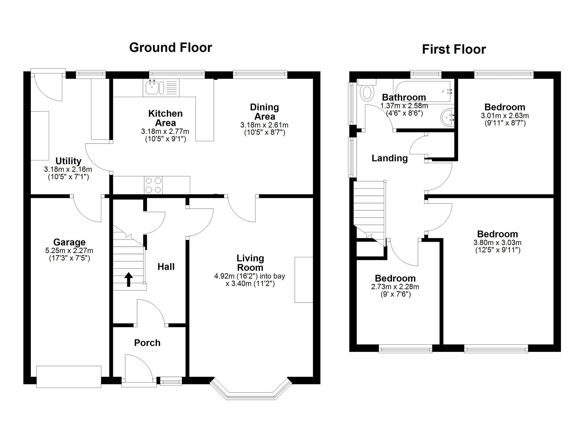 Floorplan of 3 bedroom Semi Detached House for sale, Bradley Avenue, Houghton Le Spring, Tyne and Wear, DH5