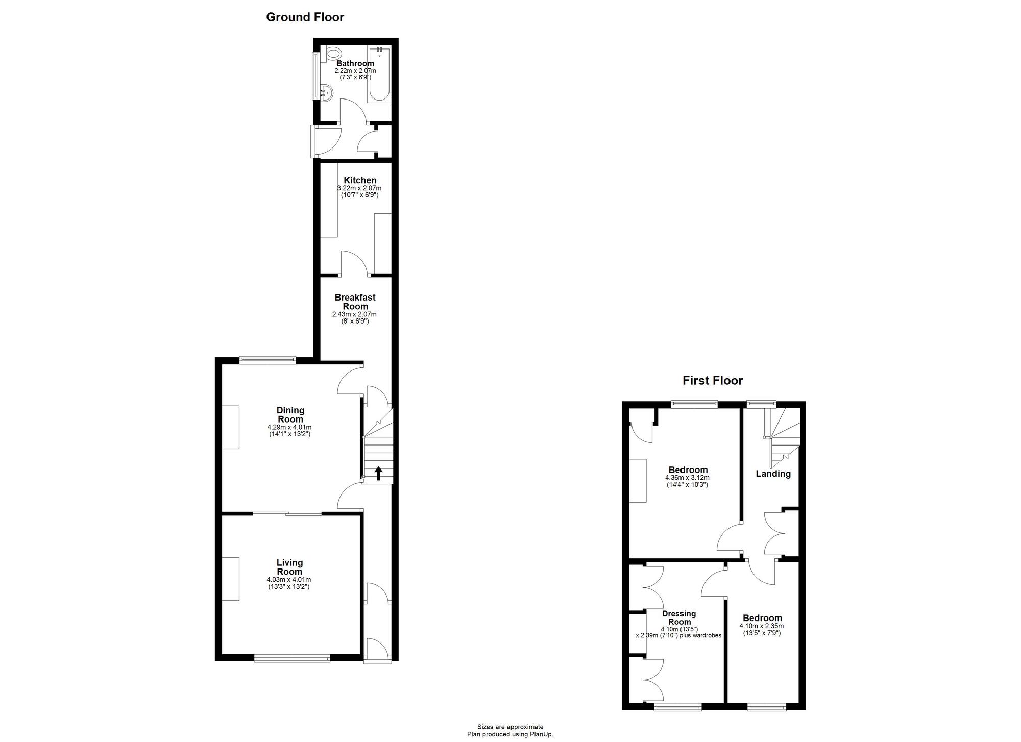 Floorplan of 2 bedroom Mid Terrace House for sale, Station Avenue South, Fencehouses, Tyne and Wear, DH4