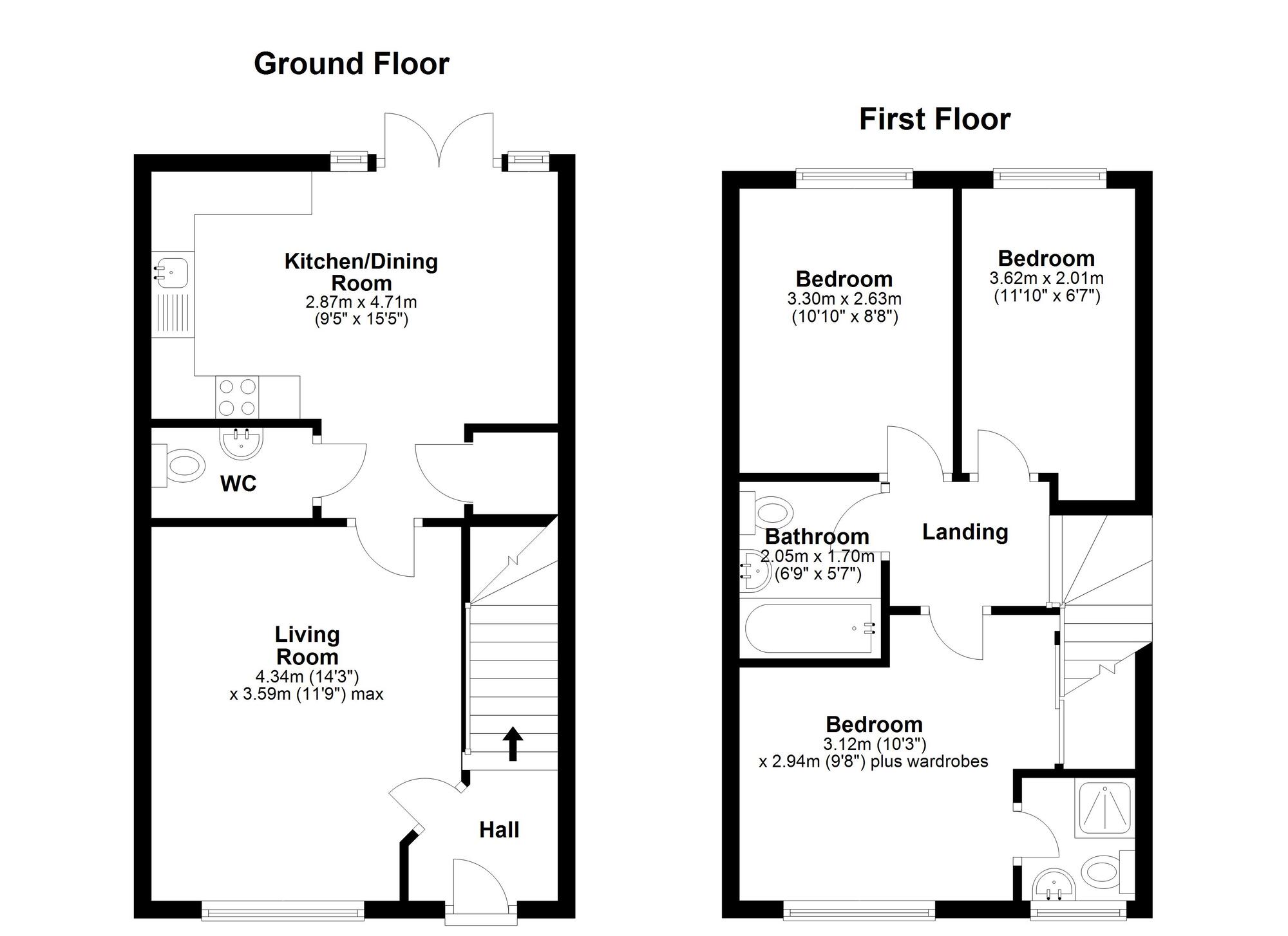 Floorplan of 3 bedroom Semi Detached House for sale, Westgate, Houghton Le Spring, DH4