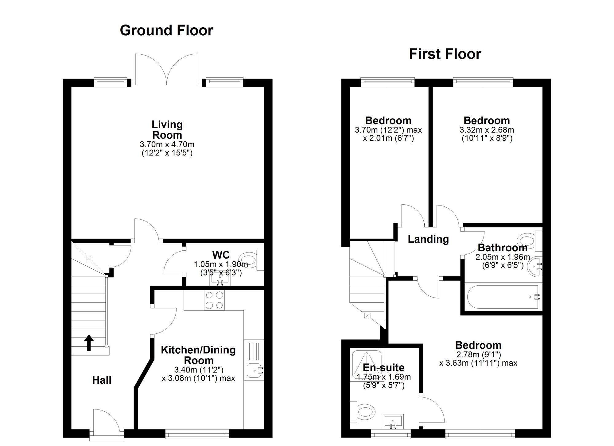 Floorplan of 3 bedroom End Terrace House for sale, Eastgate, Houghton Le Spring, DH4