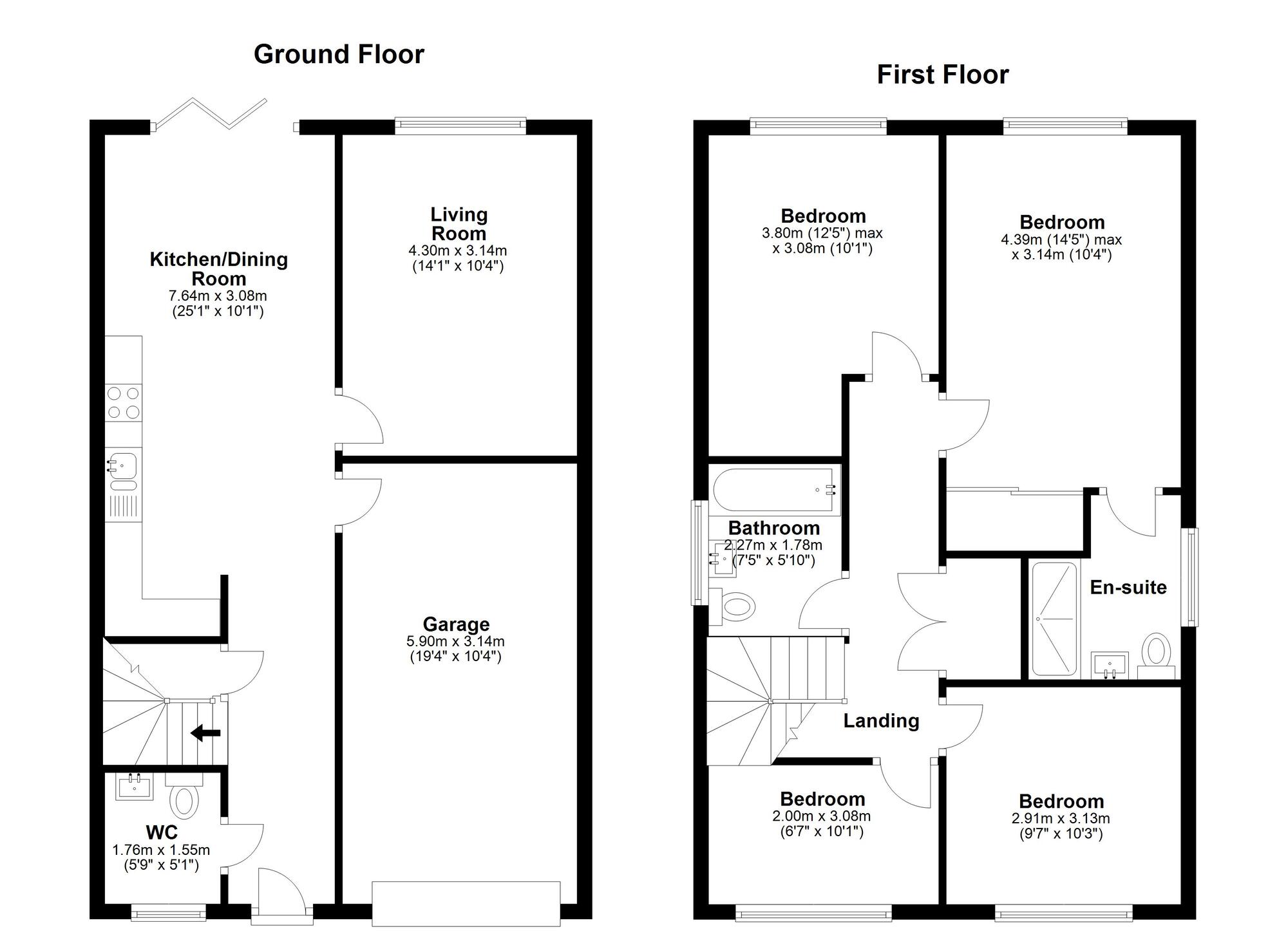 Floorplan of 4 bedroom Detached House for sale, Greenbrook Drive, East Rainton, Houghton Le Spring, DH5